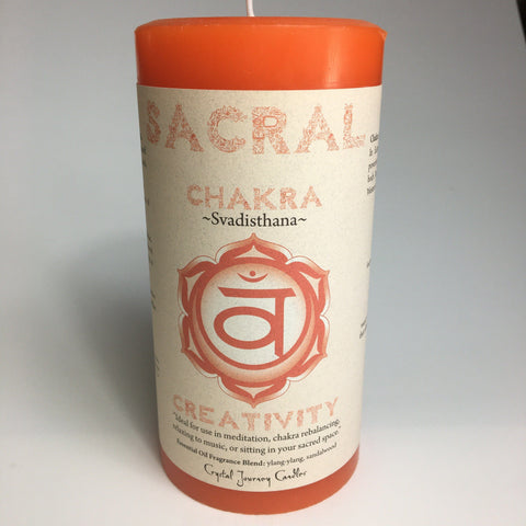 Sacral Chakra - Pillar Candle - Dragon Herbarium